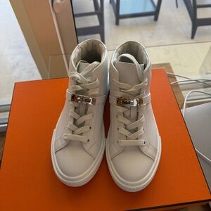 Hermes Daydream Kelly High Top Sneaker Tennis Shoe